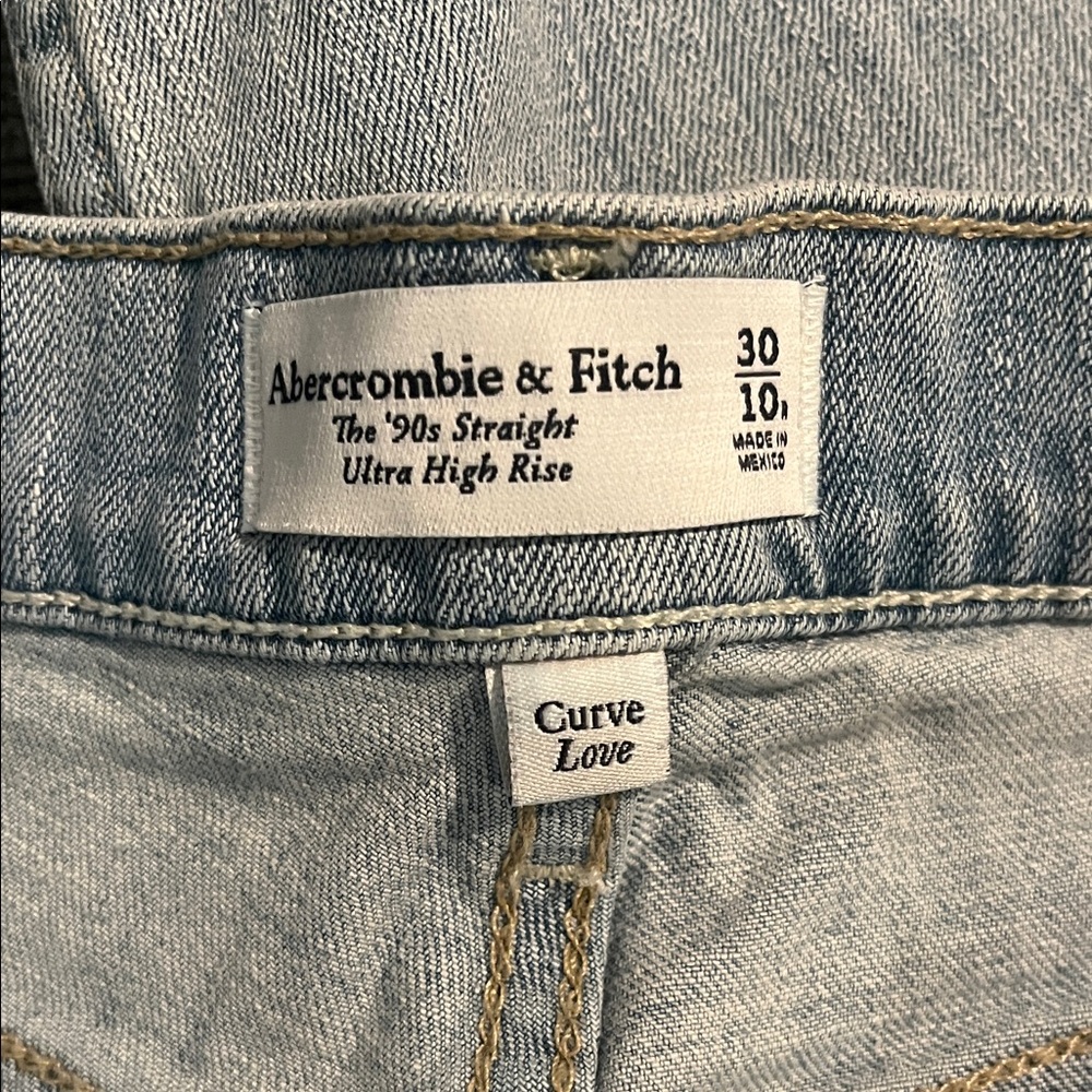 Abercrombie & Fitch Light Blue High Rise Jeans - Picture 2 of 3